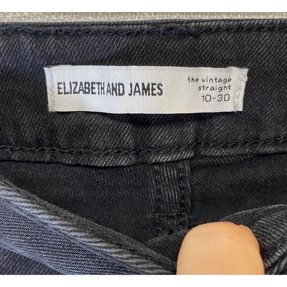 Elizabeth and James Washed black the vintage straight high rise size 10/30 NWT - Picture 6 of 7